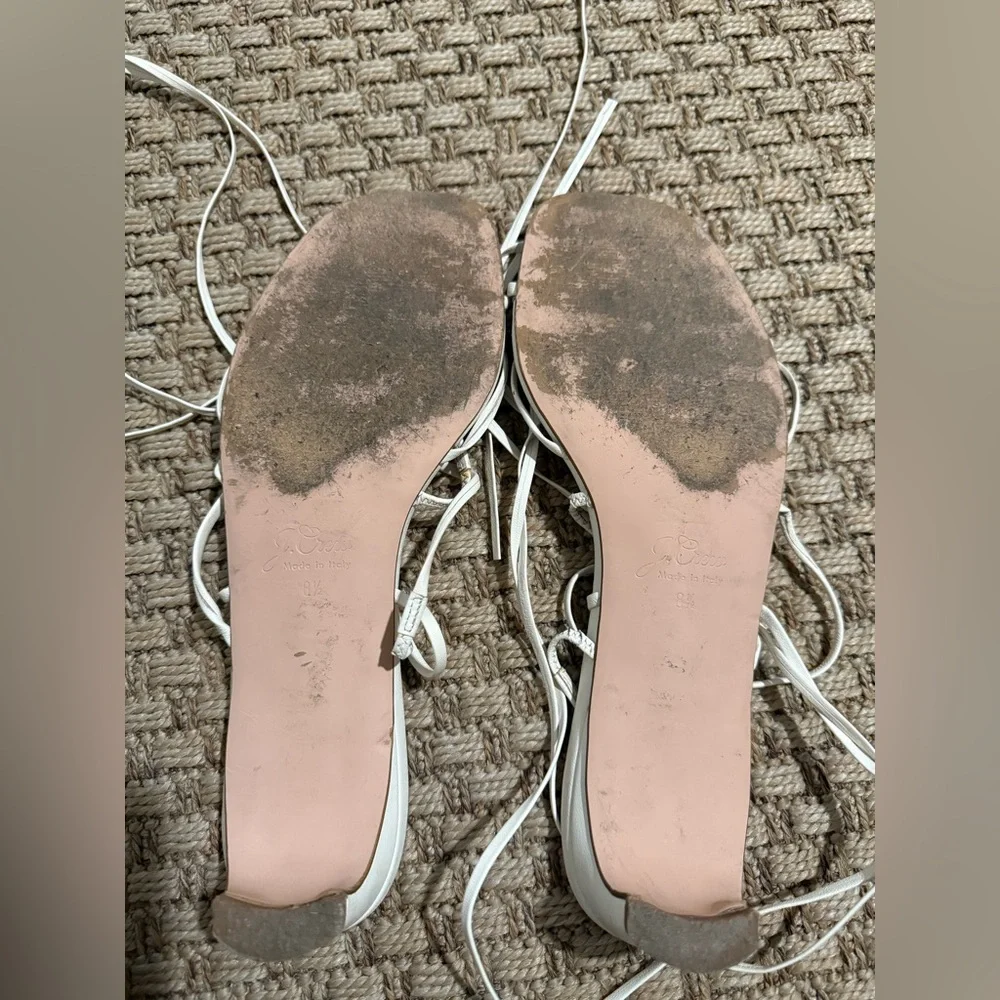 Women’s J.Crew white leather strappy sandals - Picture 4 of 4